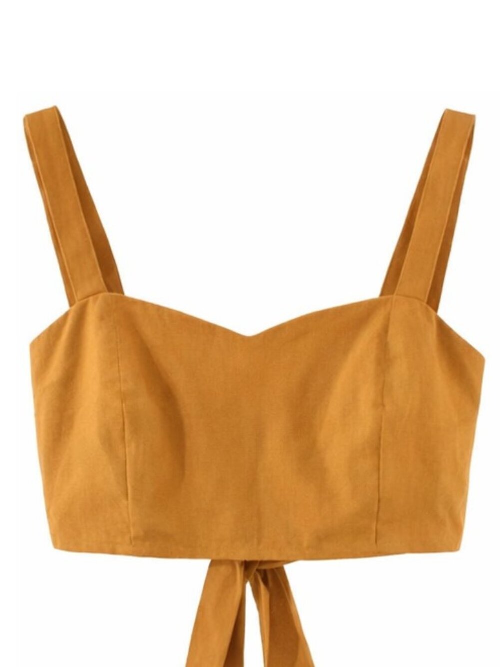Band of the Free Caramel Linen Crop Top • Chic Night Out • NWT Small - Picture 6 of 11